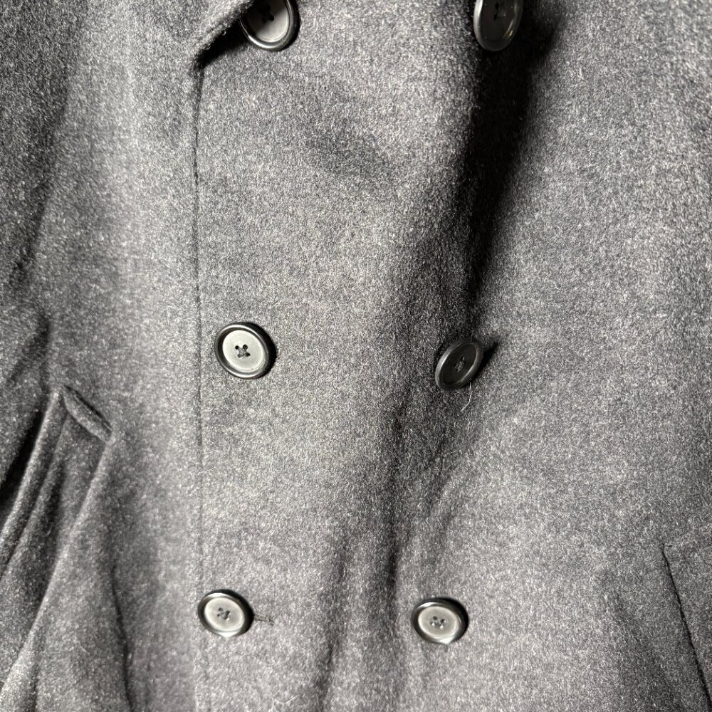 Nautica Charcoal Gray Classic Double Breasted Pea Coat XXL - Picture 4 of 8